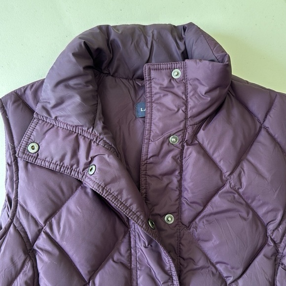 Land’s End Purple Down Filled Quilted Puffer Vest - Picture 4 of 13